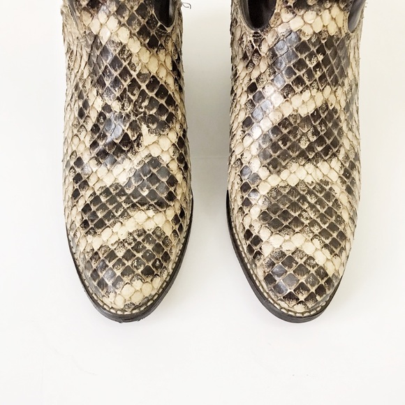 TEXAS BOOT CO. Python Skin Cowgirl Boots - Picture 2 of 6